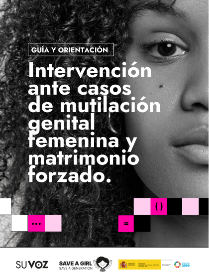 Portada_Guia_SuVoz portada de la Guía con imagen de mujer en blanco y negro, con texto introductorio